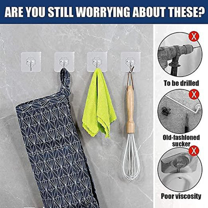Self Adhesive Heavy Duty Wall Hooks(Pack of 20)