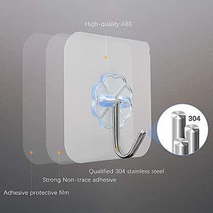 Self Adhesive Heavy Duty Wall Hooks(Pack of 20)