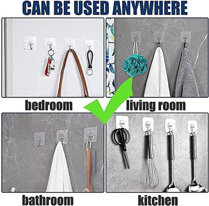 Self Adhesive Heavy Duty Wall Hooks(Pack of 20)
